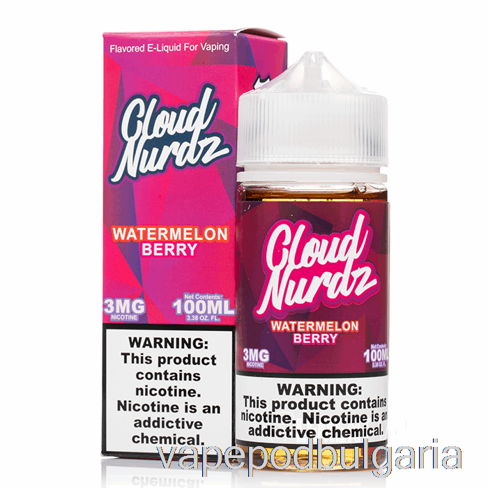 Vape 10000 Дръпки Watermelon Berry - Cloud Nurdz - 100ml 0mg